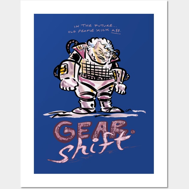 Gear Shift Wall Art by captainhuzzah